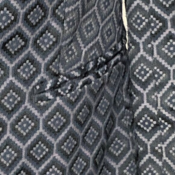 Banana Republic Women's Size 4 Open Front Textured Printed Blazer Drk Gray/Black - Picture 4 of 11